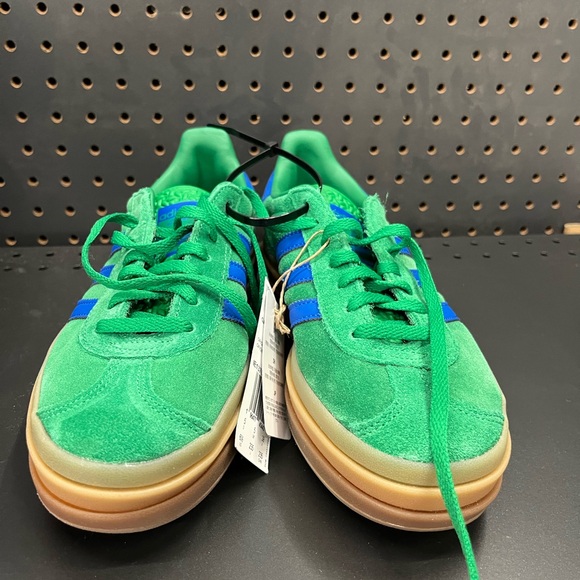 NWT Adidas Gazelle Bold Green and Blue Sneakers Mens 6 1/2 Women’s 8 - Picture 6 of 9
